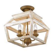 Golden 0839-SF BC - Golden Lighting Haiden 3-light Semi-Flush Mount in Burnished Chestnut